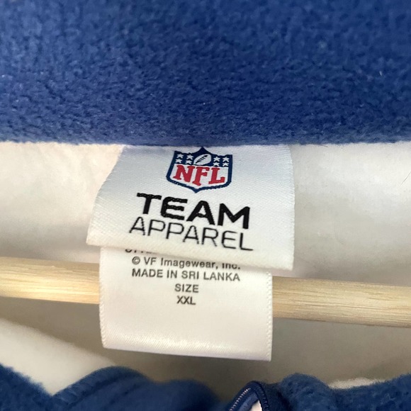 NFL Colts Blue Fleece Full Zip Jacket in Men's Size XXL - Picture 7 of 16